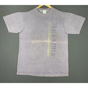 Vintage 1992 NCAA Championships Track & Field Velva Sheen Large Black Fade Shirt